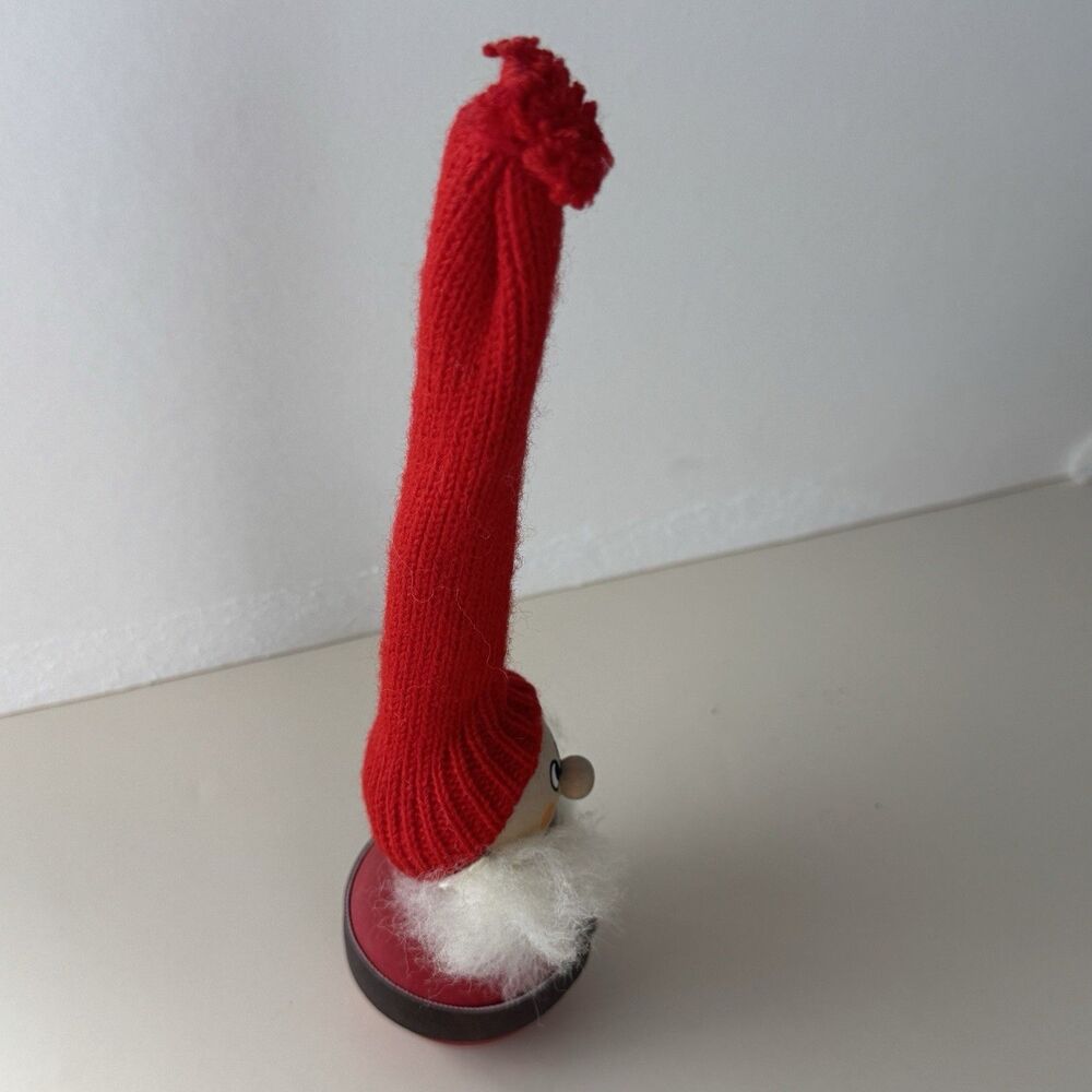 Ljungstroms Vintage Sweden  9” Christmas Figurine Tomte Wood Felt Tall Hat Beard - Picture 5 of 7